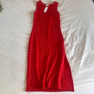 Livi by Olivia Rae, Stretchy Red Racerback dress w/ slit, XS